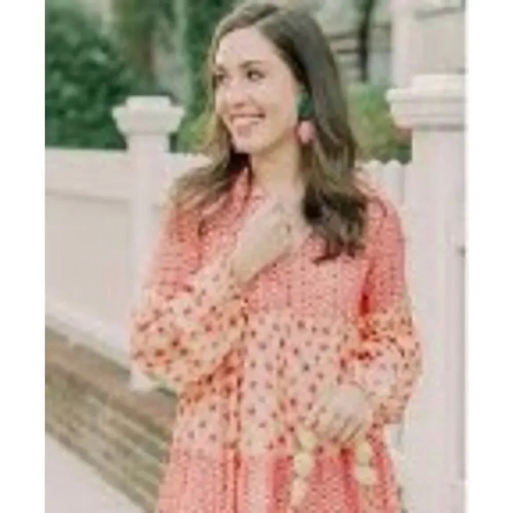 Victoria Dunn Floral Flounce Maxi Dress NWT Sz. L